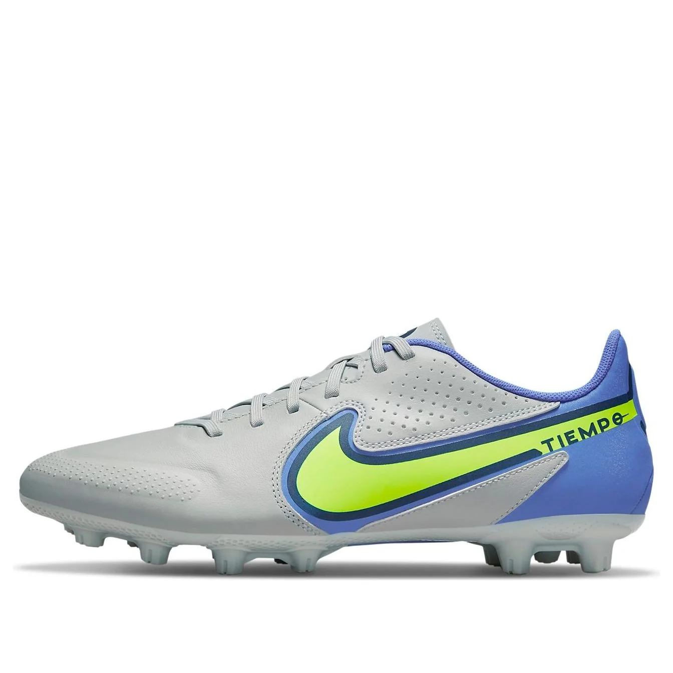 Nike Tiempo Legend 9 Academy HG Hard Ground Grey Soccer Spike 'Grey Green' DB0626-075