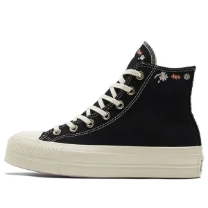 (WMNS) Converse Chuck Taylor All Star Lift Platform High 'Embroidered Floral - Black' A01592C