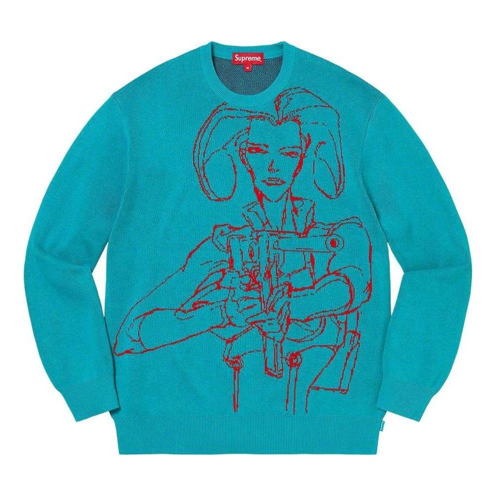 Supreme x Aeon Flux Sweater 'Blue Red' SUP-SS22-191