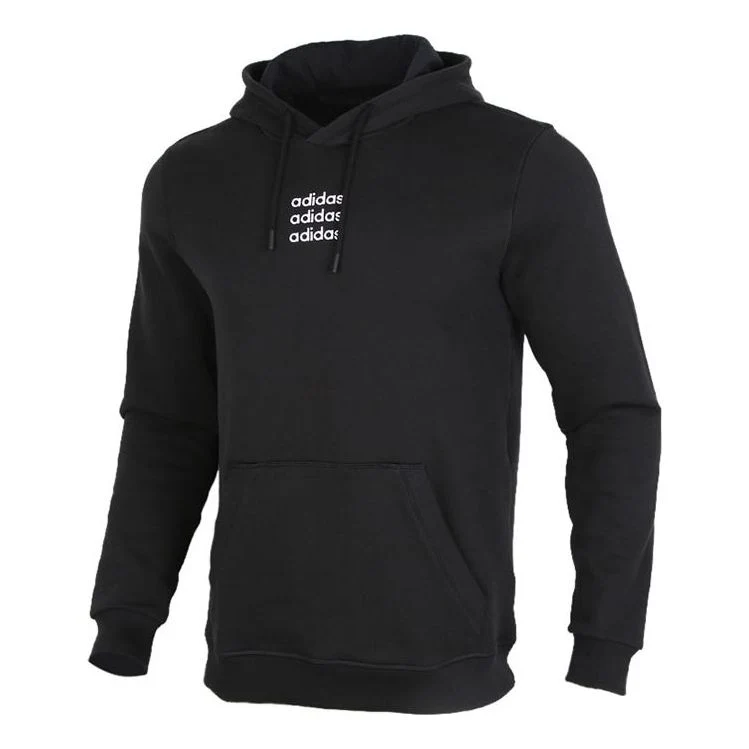 adidas neo M C+ HDY logo Printing Casual Pullover Black GJ8936