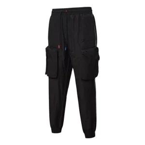 PUMA x ATTEMPT Crossover Casual Drawstring Woven Long Pants Black 598944-01