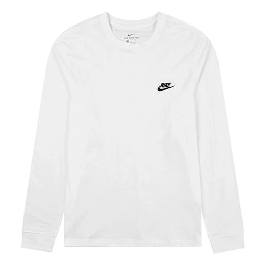 Nike M Nsw Club Casual Sports Round Neck Pullover Long Sleeves White AR5193-100