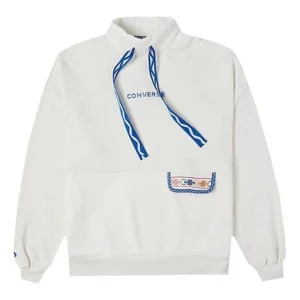 (WMNS) Converse Tapesyt Crew Sweatshirt Asia Sizing 'White' 10025059-A01