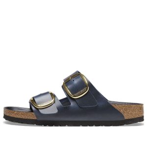(WMNS) Birkenstock Arizona Big Buckle Natural Leather Oiled Narrow Fit 'Blue' 1025436