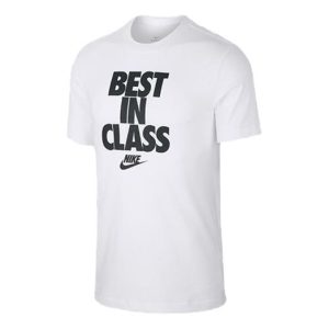Nike Sportswear Alphabet Printing Short Sleeve White BV7531-100