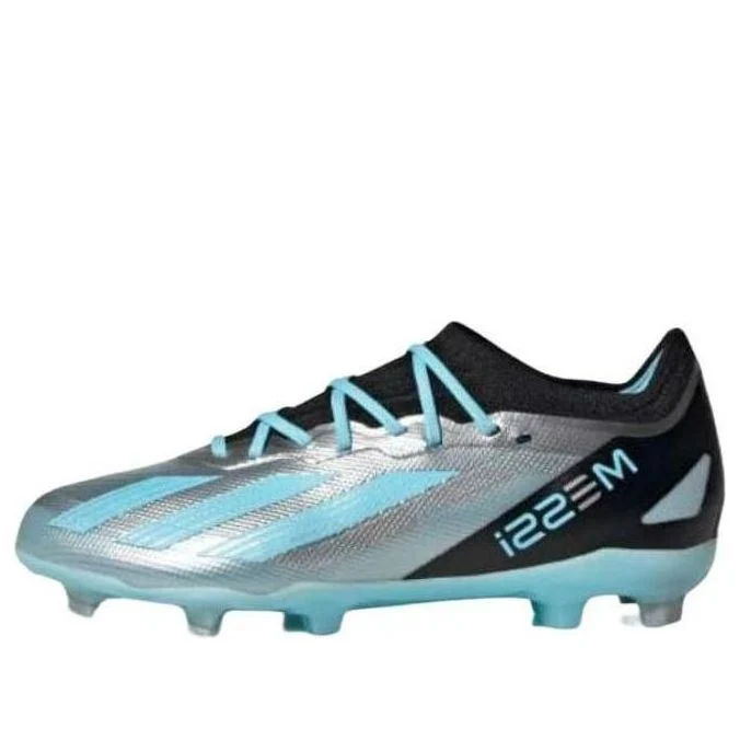 (GS) adidas X Crazyfast Messi.1 FG 'Silver Metallic Bliss Blue' IE4080