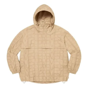 Supreme SS23 Week9 repeat stitch anorak Logo Hoodie 'Brown' SUP-SS23-169
