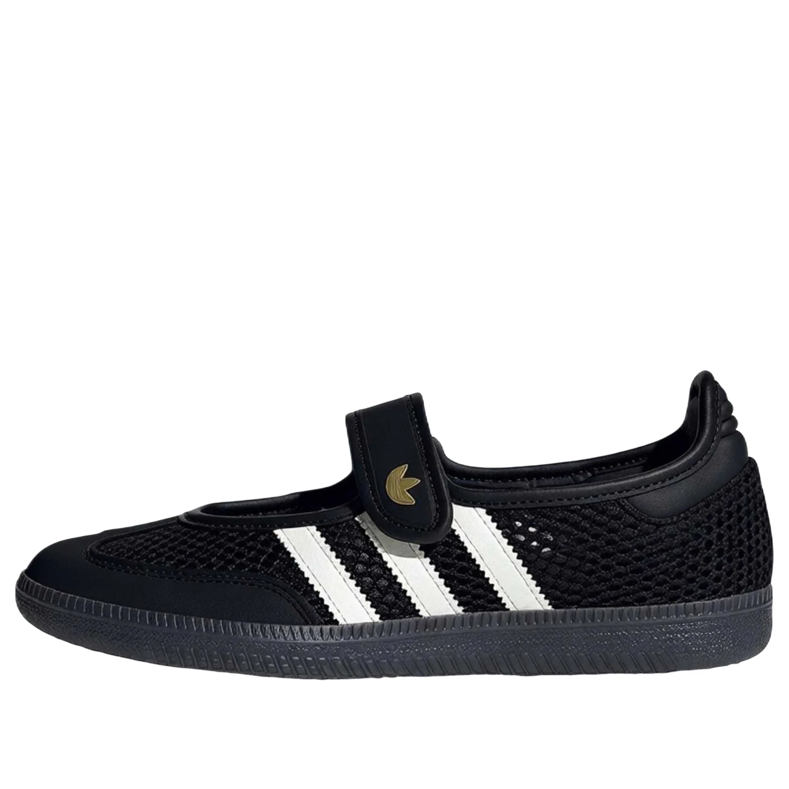 (WMNS) adidas Samba Jane 'Core Black Off White Gold Metallic' LA6830