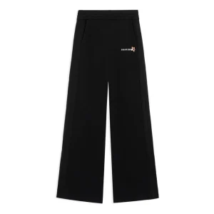 (WMNS) Li-Ning Graphic Knit Flared Sweatpants 'Black' AKLSF44-2