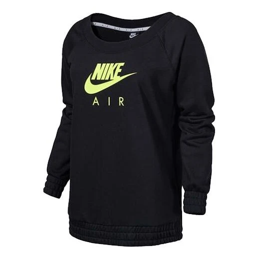 (WMNS) Nike Air Casual Loose Round Neck Pullover 'Black' CU5427-011