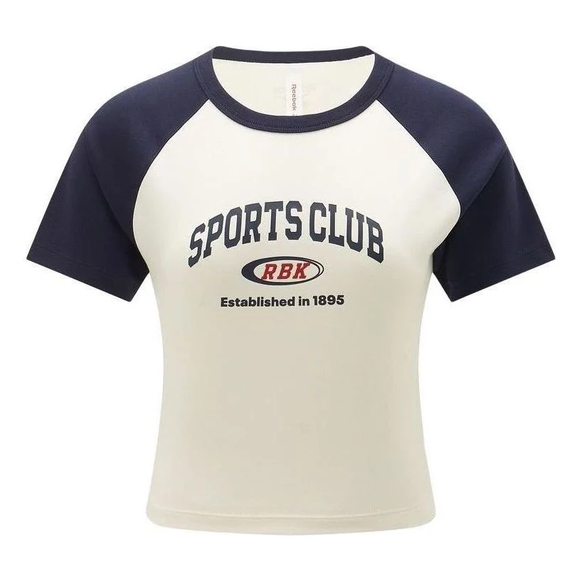 (WMNS) Reebok Sports Club T-Shirt 'White Navy' 24SRC406WGN2