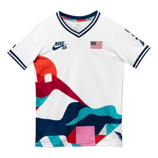Nike SB x Parra USA Federation Kit Crew Jersey 'White Multi' CT6071-100