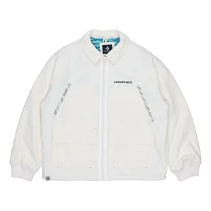 Converse New Year Series Logo Printing Lapel Sports Jacket Creamy White 10024149-A01