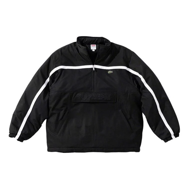 Supreme x Lacoste Puffy Half Zip Pullover 'Black' SUP-FW19-544