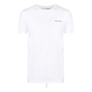 Off-White Chest Alphabet Logo Slim Fit Short Sleeve White OMAA027S191850220110