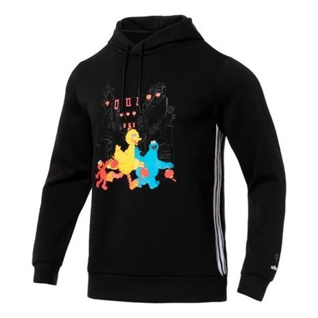 Men's adidas neo Cartoon Pattern Sports Pullover Black HD7296