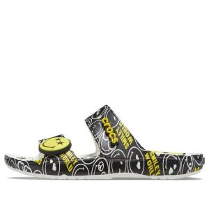Crocs SmileyWorld x Classic Sandal 'Black White' 207207-94S