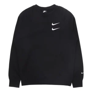Nike Embroidered Fleece Lined Stay Warm Round Neck Pullover Black DD5079-010