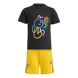 (PS) adidas x James Jarvis Shorts and Tee Set 'Black Yellow' II0839