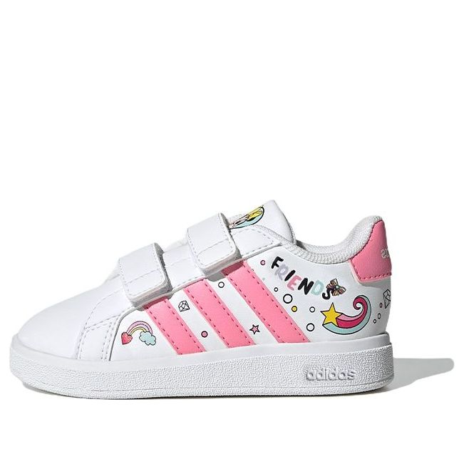 (TD) adidas x Minnie Mouse Grand Court Elastic Laces and Top Strap 'White Pink' GY6628