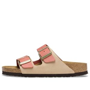 Birkenstock Arizona Nubuk Leather Narrow Fit 'Mars Red/ Sandcastle' 1025727
