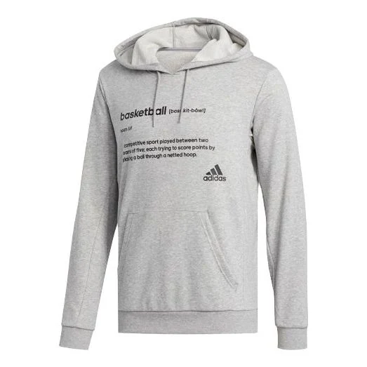 adidas Definition Hdy Athleisure Casual Sports hooded Pullover Gray FR9335