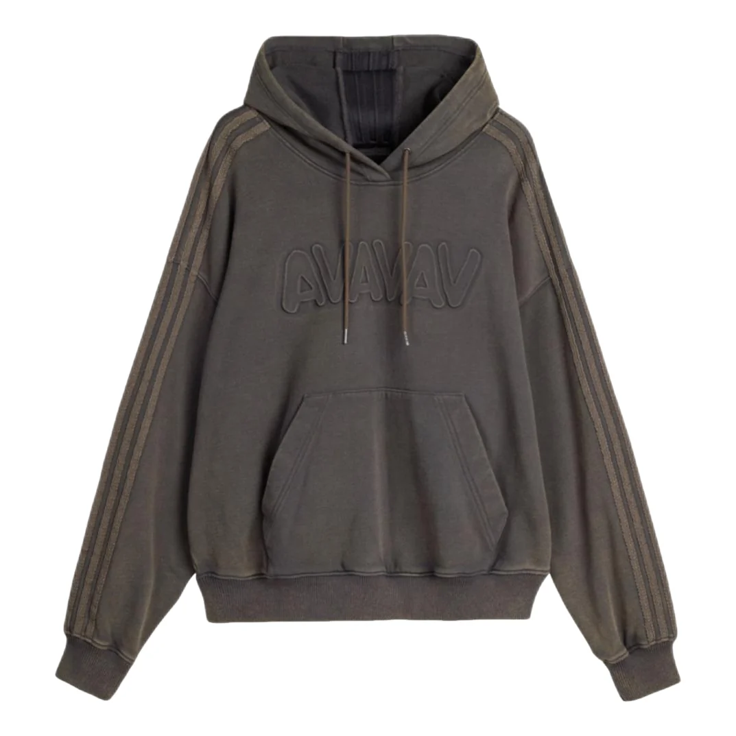 (WMNS) adidas x Avavav Shoulderless Hoodie Asia Sizing 'Carbon' KF4970