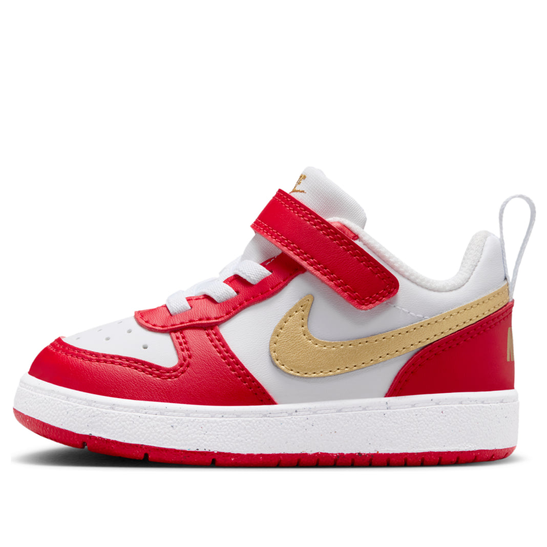 (TD) Nike Court Borough Low Recraft 'White Metallic Gold University Red' DV5458-137