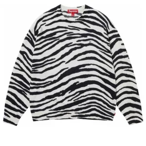 Supreme Cashmere Sweater 'White Black' SUP-SS24-033