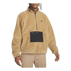Nike Club Fleece Anorak 1/2 Zip Pullover Jacket 'Khaki' DQ4880-010