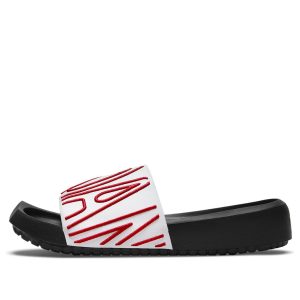 (WMNS) Air Jordan Nola Slide 'White Black Gym Red' CZ8027-160