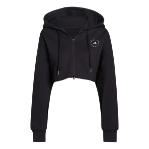 (WMNS) adidas by Stella McCartney Cropped Hoodie Asia Sizing 'Black' H59962