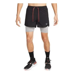 Men's Nike Solid Color Reflective Logo Water Repellent Breathable Printing Shorts Black DM4633-010