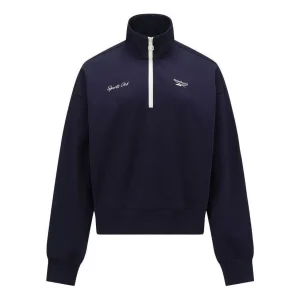 (WMNS) Reebok Sports Club Quarter-Zip Sweatshirt 'Dark Blue' 24SRC304WGN2