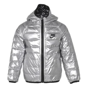 (PS) Nike Reversible Sports Hooded Warm Down Jacket 'Sliver' DZ9959-089