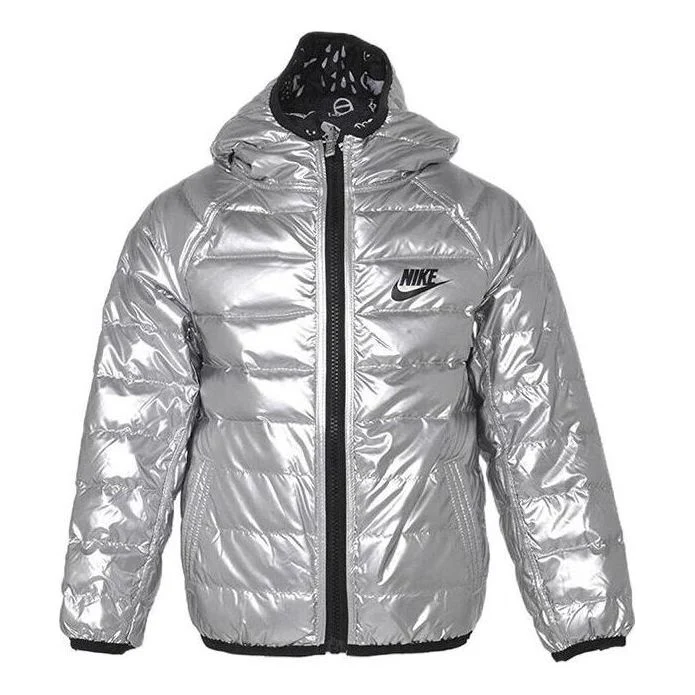 (PS) Nike Reversible Sports Hooded Warm Down Jacket 'Sliver' DZ9959-089