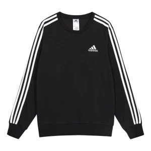 adidas Sports Round Neck Loose Long Sleeves Pullover Black GK9078