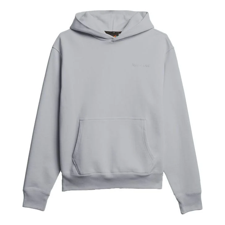 adidas originals x Pw Basics Hood Embroidered Monogrammed Hooded Sweater Unisex Grey GM1947