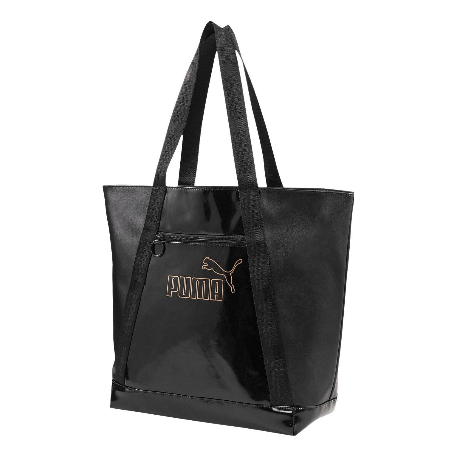 (WMNS) PUMA Core Up Large Shopper Bag 'Black Gold' 078709-01