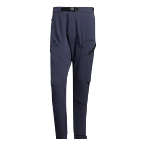 Men's adidas Terrex Voyg Pants Solid Color Embroidered Logo Sun Protection Sports Pants/Trousers/Joggers Blue IC8171