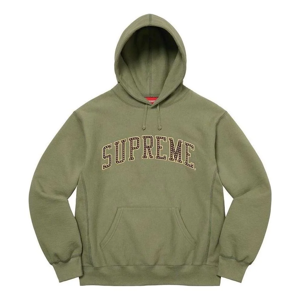 Supreme Stars Arc Hooded Sweatshirt 'Olive Green Yellow' SUP-SS22-631
