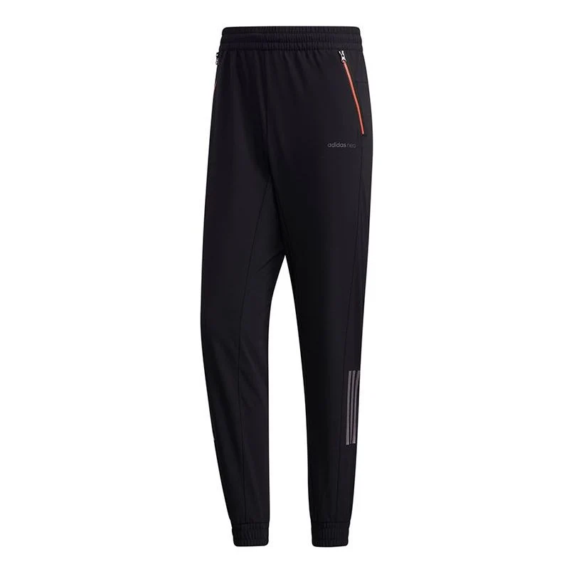 adidas neo M Ss Nn Tp 2 logo Printing Casual Bundle Feet Sports Pants Black GM2298