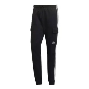 Men's adidas originals 3-stripes Sc Bundle Feet Sports Pants/Trousers/Joggers Black HG4829