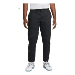 Nike Techpack Solid Color Breathable Woven Athleisure Casual Sports Pants Black DD6571-010