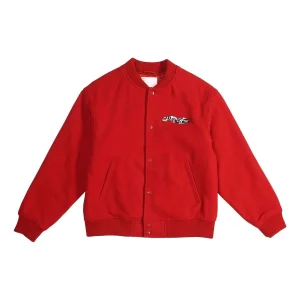 Supreme Delta Logo Varsity Jacket 'Red' SUP-FW19-457