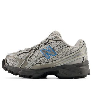(TD) New Balance 740 Bungee Lace 'Dark Gray Silver Fan Blue' I7406UQ