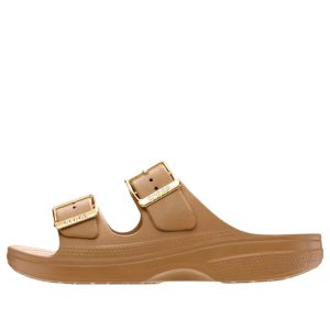 (WMNS) Crocs Metallic Buckle Saturday Sandal 'Sepia' 213316-2EY