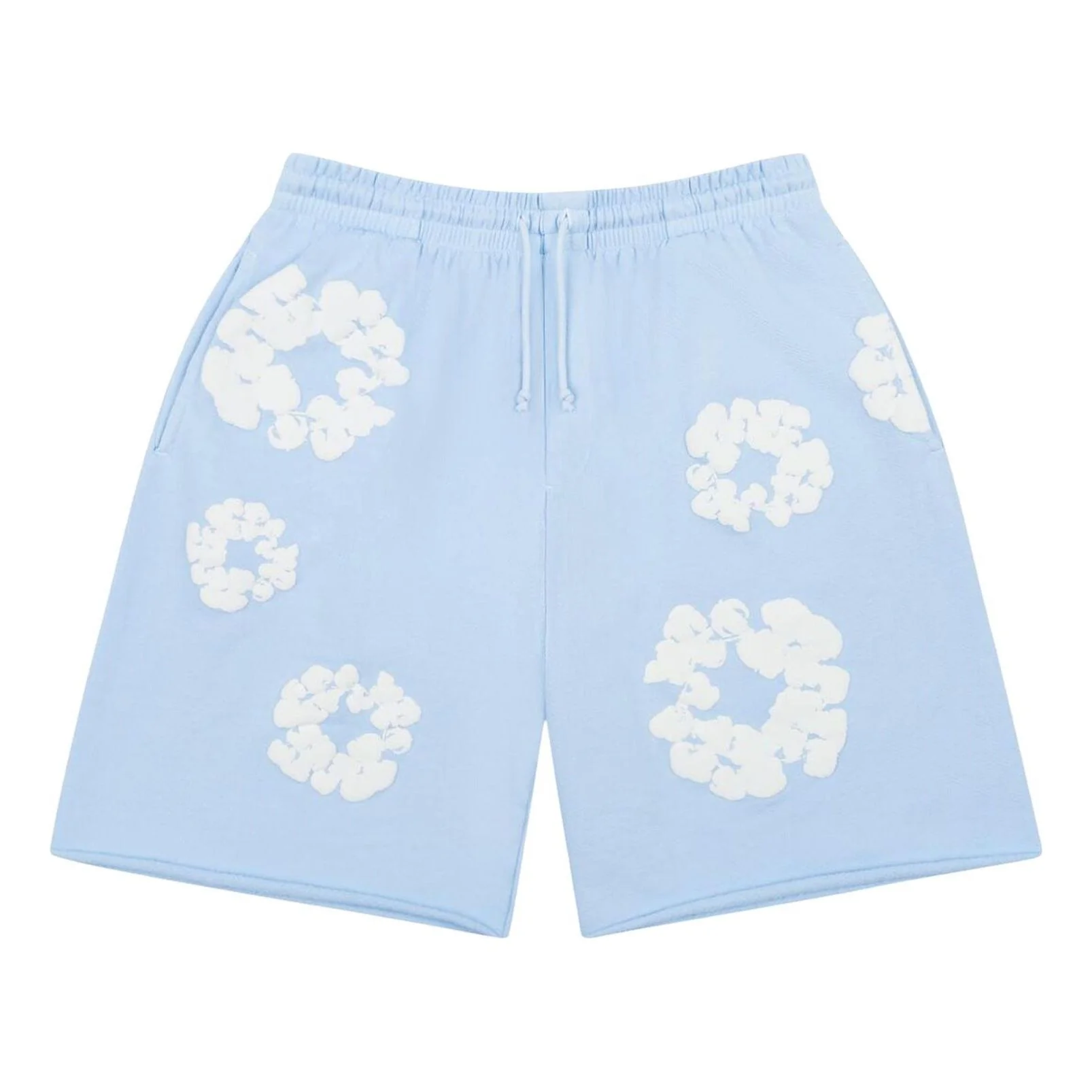 Denim Tears The Cotton Wreath Sweat Shorts 'Powder Blue' FW24BRS0012