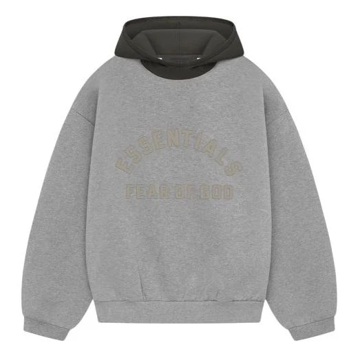Fear of God Essentials SS24 Nylon Fleece Hoodie 'Dark Heather' 202SP244313F