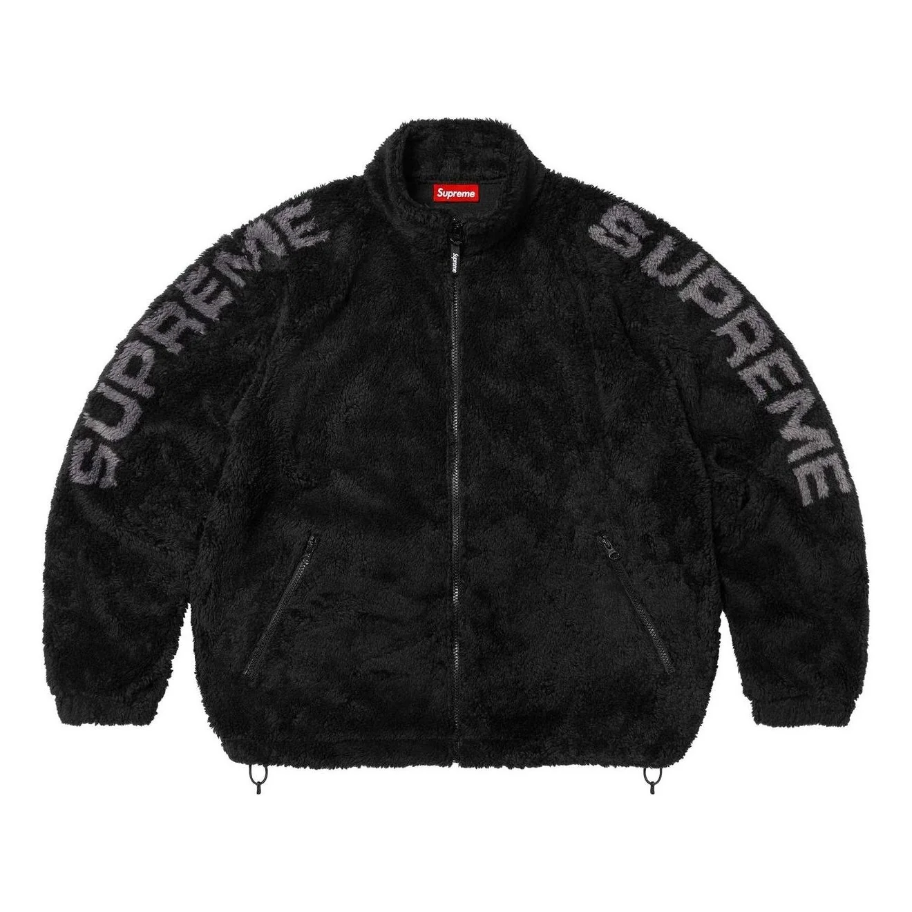 Supreme Shoulder Logo Fleece Jacket 'Black' SS25J28-BLACK